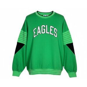 Starter Philadelphia Eagles Womens Kelly Green On the Ball Crew Sweatshirt XXL